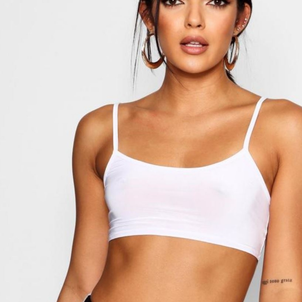 Slinky Square Neck Crop Tank Bralette
